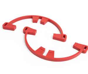 Semi-circular retaining clip